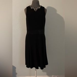 Lauren Ralph Lauren NWT rhinestone neck little black party dress size 6